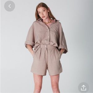 Uncle Studios Linen Bloomer shorts